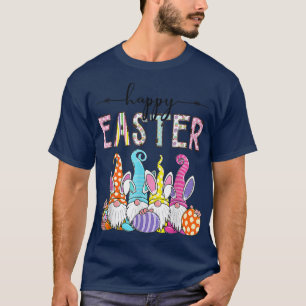 Camiseta Crianças Felz pascoa Gnomo Coelhinho Ouve Ovos Eng