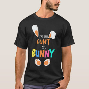 Camiseta Crianças Felzs pascoa Eu sou a tia Bunny Ears Ovo