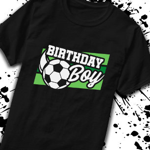 Camiseta Crianças Festa de aniversário Aniversário de Futeb