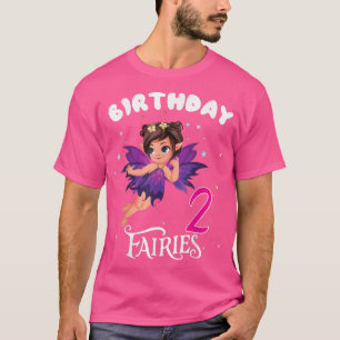 Camiseta Crianças Festa de aniversário de fadas com 2 anos 