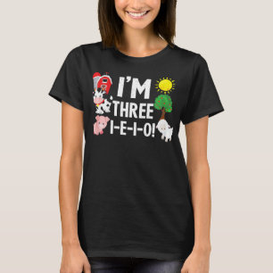 Camiseta Crianças: Festa de aniversário TRÊS I E I-O 3 Anos