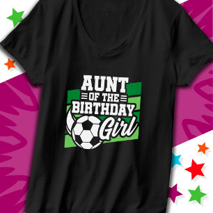 Camiseta Crianças Festa de Futebol Tia de Aniversário