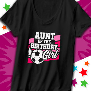 Camiseta Crianças Festa de Futebol Tia de Aniversário