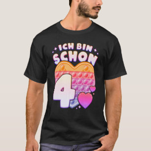 Camiseta Crianças Fidget brinquedo pop coração para garotas