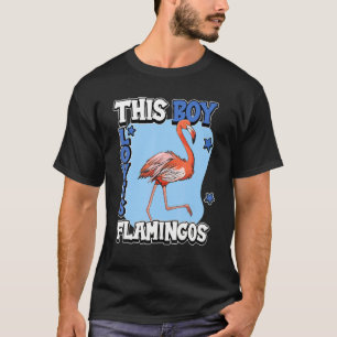 Camiseta Crianças Flamingo Cote Bird Este Rapaz Adora Flami