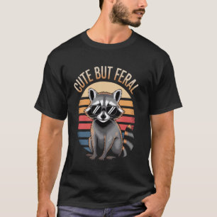 Camiseta Crianças Fofas Mas Ferozes Guaxinim Animal Menino