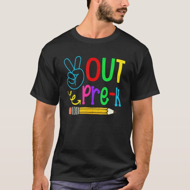Camiseta Crianças Fora De Pós-Graduação No Dia Passado Da E (Frente)