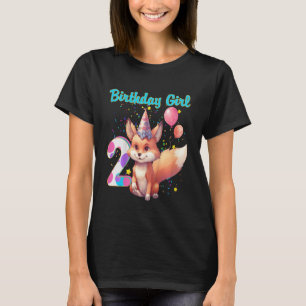 Camiseta Crianças Fox Animal segundo aniversário Raiz Fox B