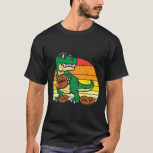 Camiseta Crianças Futebol Americano Trex Dinossauro Retro M