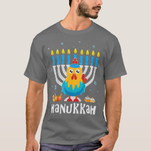 Camiseta Crianças Galinha Judia e Bonita Hanukkah Pajamas p