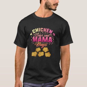 Camiseta Crianças Galinhas Nugs e Mamãe Abraça Garotas Boni