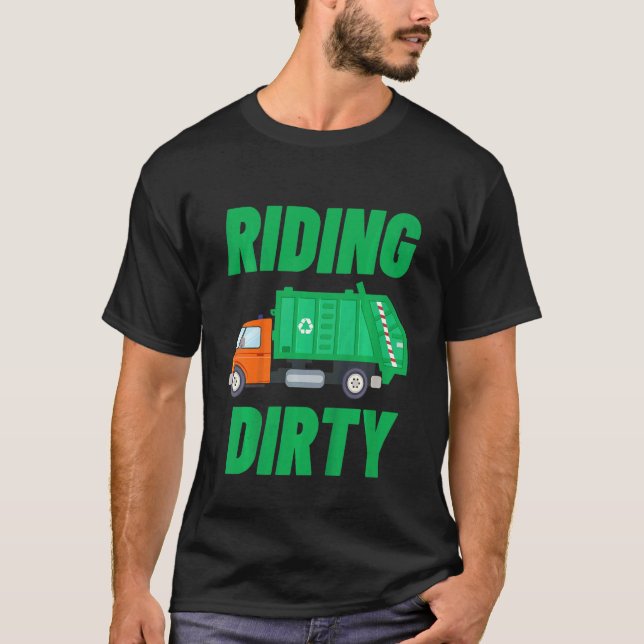 Camiseta Crianças Garbage Truck Garbage Day Toddler Dir (Frente)