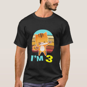 Camiseta Crianças Garota De Aniversário De 3 Anos De Idade