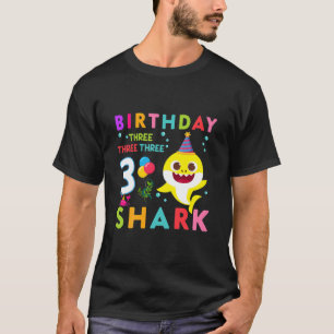 Camiseta Crianças Garota segundo aniversário de Tubarão 