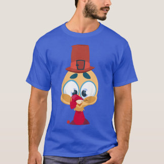 Camiseta Crianças Garoto Turquia Peregrino Banquete Bonito 