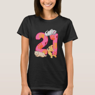 Camiseta Crianças Gatinhos aniversário de 21 anos de Balões