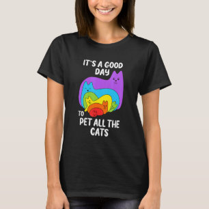 Camiseta Crianças Gato-Arco-Íris Para Meninos