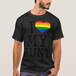Camiseta Crianças Gay Tia Bebê Roupas Eu Amo Minha Tia LGBT