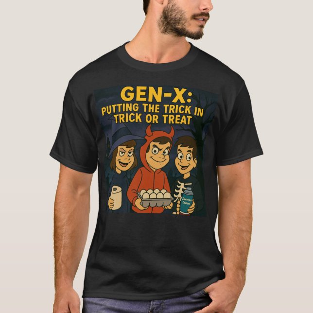 Camiseta Crianças Gen-X: Mestrados de Mal (Frente)