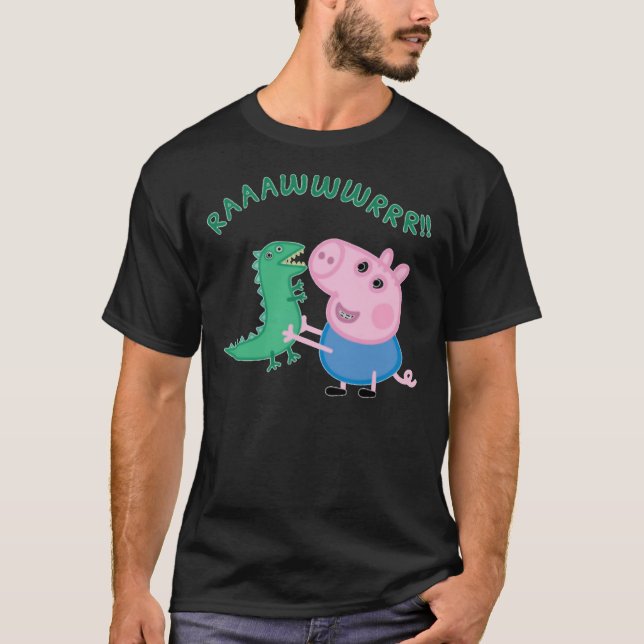 Camiseta Crianças George Pig Sticker (Frente)
