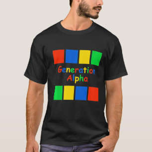 Camiseta Crianças Geração Alpha Colorida Bloqueios Premium