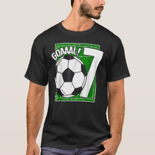 Camiseta Crianças Goaaal 7 Aniversário 7 Anos