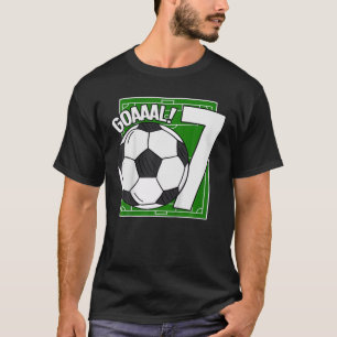 Camiseta Crianças Goaaal 7 Aniversário 7 Anos