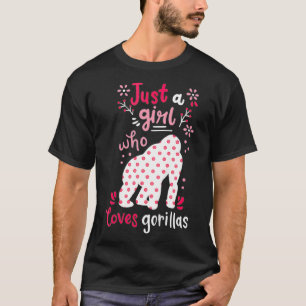 Camiseta Crianças Gorilla Apenas Uma Garota Gorilas Gift