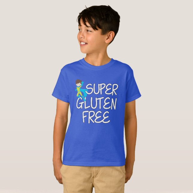 Camiseta Crianças Gratuitas Super Gluten (Frente Completa)