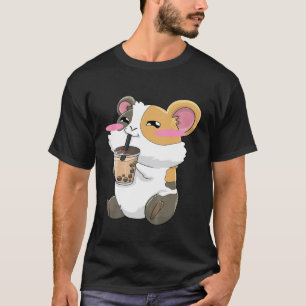 Camiseta Crianças Guiné Suína Chá Boba Bebe Kawaii Cute