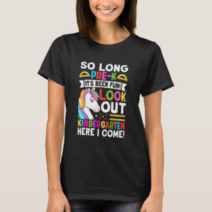 Camiseta Crianças há tanto tempo pré K Foi divertido Pré-Ja