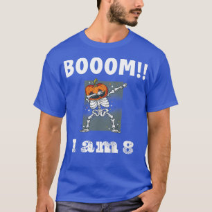 Camiseta Crianças Halloween 8º Aniversário 8º Ano Ske