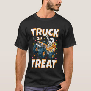 Camiseta Crianças Halloween Meninos Monster Truck Truck Tri