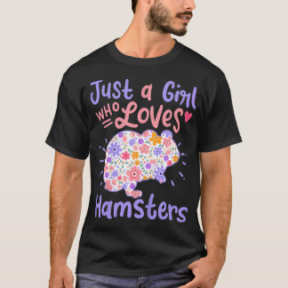 Camiseta Crianças Hamster Apenas Uma Menina Que Ama Hamster