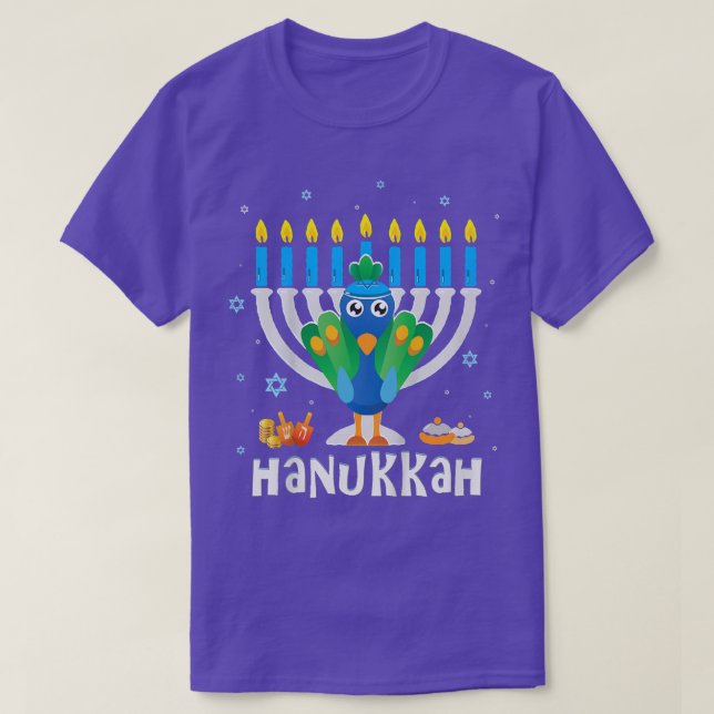 Camiseta Crianças Hanukkah Pajamas para Crianças Meninas Ju (Frente do Design)