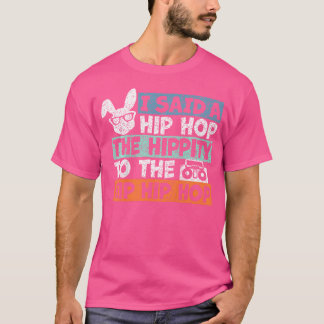 Camiseta Crianças Hip Hop Páscoa Coelhinho Para Meninos Eng