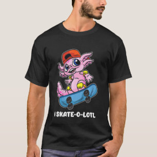 Camiseta Crianças I Skate O Lotl Skating Axolotl Para skate