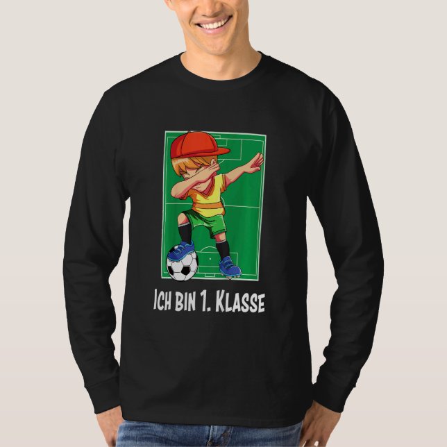 Camiseta Crianças Ich Caixa 1. Klasse Schulung Junge Futebo (Frente)