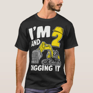 Camiseta Crianças Im 2 E Escavando 2 Anos segundo De Ecavad