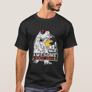 Camiseta Crianças Incríveis Desde 2014 8º Aniversário Dinos