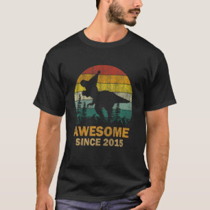 Camiseta Crianças Incríveis Desde 2015 Dinossauro, 8 Anos, 