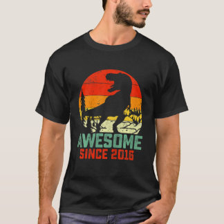 Camiseta Crianças Incríveis Desde 2016 Dinossaur 6 Anos Men