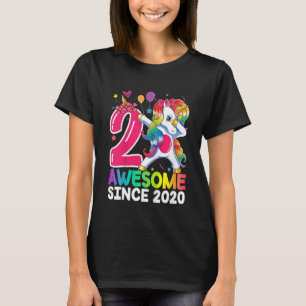 Camiseta Crianças Incríveis Desde 2020 Dabbing Unicorn segu