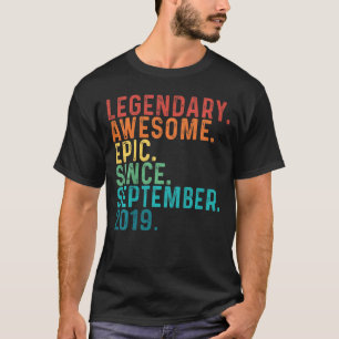 Camiseta Crianças Incríveis Desde Setembro De 2019 3 Anos