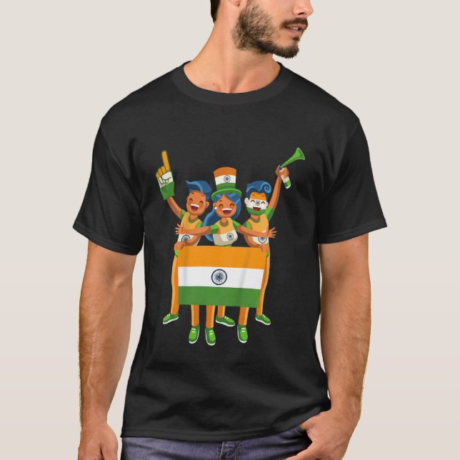 Camiseta Crianças Índia 75º Dia de Independência para Crian (Frente)