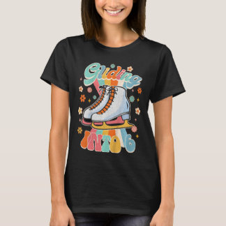 Camiseta Crianças Indo Para 6 Roller Skater 6 Birt