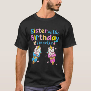 Camiseta Crianças Irmã Do Sorvete De Docinho De Aniversário