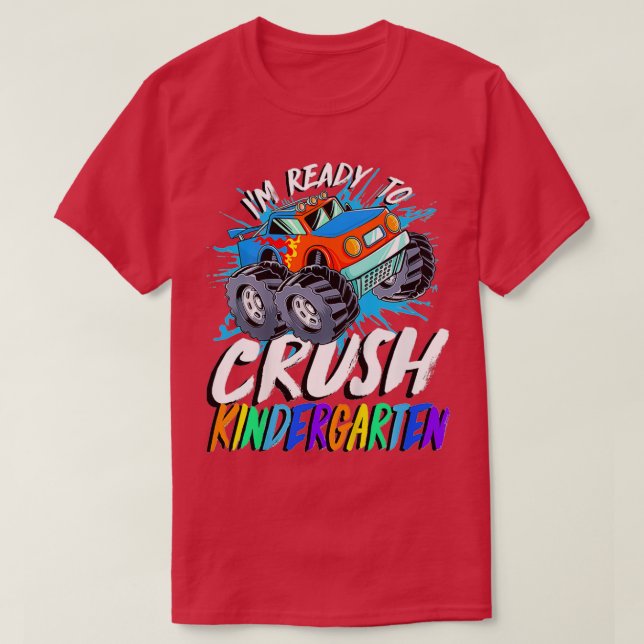 Camiseta Crianças Ix27m Prontas Para Esmagar O Monstro Do J (Frente do Design)