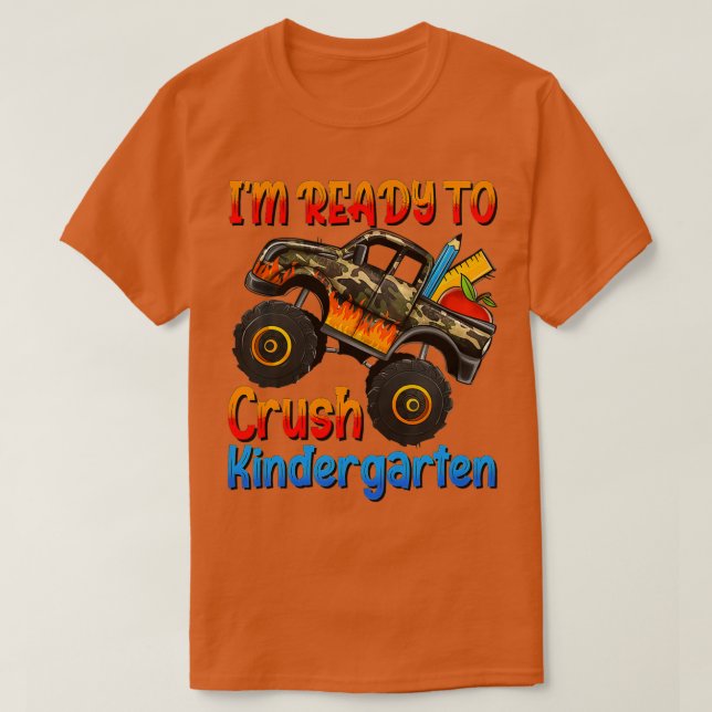 Camiseta Crianças Ix27m Prontas Para Esmagar O Monstro Do J (Frente do Design)