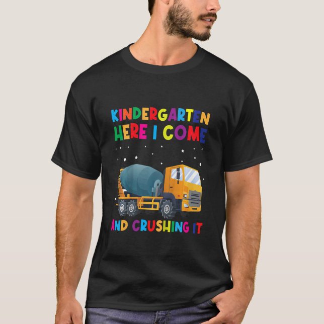 Camiseta Crianças Jardim De Infância Aqui Eu Vim Esmagá-Lo  (Frente)